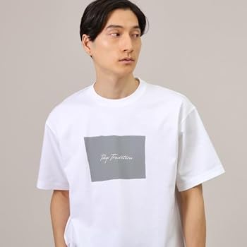 ホワイト模様入りポリエステルTシャツ Amazon | [タケオキクチ] 日本製プリントT ラフタッチ ボックス